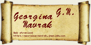 Georgina Mavrak vizit kartica